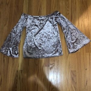 Velvet Off the Shoulder Top
